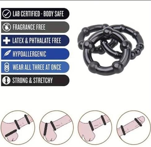 3 piece cock ring.